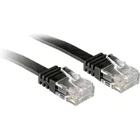 Lindy - Cordon de raccordement - RJ-45 (M) pour RJ-45 (M) - 3 m - UTP - CAT 6 - plat - noir