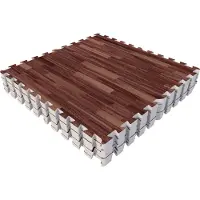 Gorilla Sports Sportschool Vloer Beschermingsmatten (8 stuks, totaal 2,88 m2) Donkere houtkleur