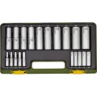 Proxxon 23292 Dopsleutelset 1/2 (12,5 mm), 1/4 (6,3 mm) 20-delig