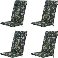 Madison tuinstoelkussen hoge rug sadie ca. 120x50 cm set van 4