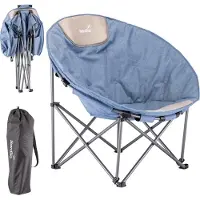 Skandika moonchair Kupari - Opvouwbare campingstoel, 150 kg gebruikersgewicht, zacht gevoerd, draagtas, comfortabele campingfauteuil, vouwfauteuil | outdoor, tuin, balkon