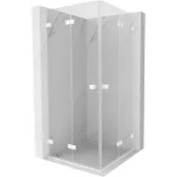 Mexen Lunar-F Duo opvouwbare douchecabine 75 x 75 , transparant, wit - 836-075L-075P-20-00