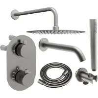 Mexen Kai DR70 inbouwbad-doucheset met 25 regendouche, grafiet - 77602DR70251-66