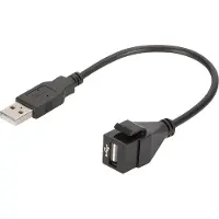 Digitus USB 2.0 Keystone Modul fur DN-93832 mit 16 cm Kabel schwarz RAL 9005