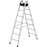 MUNK Günzburger Steigtechnik sport trap, aluminium, rechthoekige buisbomen, geribbelde sporten, nivello ladderschoenen, max. 150 kg, polyester gordelspreider veiligheidsvoorziening, 14 sporten