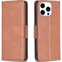 Mobigear Telefoonhoesje geschikt voor Apple iPhone 15 Pro Hoesje | Excellent Bookcase Portemonnee | Pasjeshouder voor 3 Pasjes | Telefoonhoesje voor Pinpas / OV Kaart / Rijbewijs - Bruin