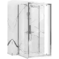 REA Rapid Swing Chrom 100 X 100 - 195 cm - U-Douchecabine - Vierkant - Chroom