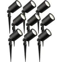 LEDVION - 9X LED Prikspots - 4000K - Zwart - 5W - IP65