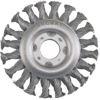 Promat /Tecwerk Ronde staaldraadborstel | d. 178 mm | staal 13 mm | 10000 min-¹ - 4000841186