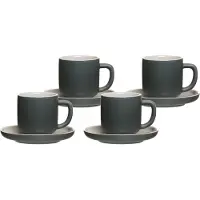 Ritzenhoff & Breker Espressotassen mit Untertassen Jasper 100 ml Set van 4