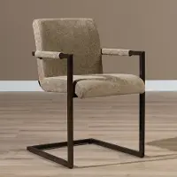 Bronx Velvet eetkamerstoel Lio taupe