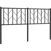 vidaXL Vervangend hoofdbord 150 cm metaal zwart