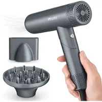 OEM Haardroger met ionentechnologie, 110.000 omwentelingen per minuut, 8 droogstanden, magnetische stylingopzetstuk, 370 gram, lichtgewicht.
