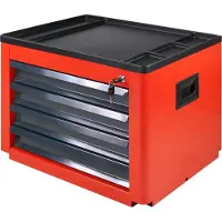 ADB Gereedschapskist BASIC, H 450 x B 600 x D 440 mm, 4 schuifladen, rood