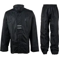 Ralka Regenpak Waterdicht en Ademend - Senior - Reflectie - Zwart - XL