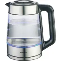 Klausberg KB7888 Elektrische Waterkoker – 1.7L, 1850-2200W, Borosilicaatglas & RVS 304, RGB LED, Temperatuurregeling - 40 tot 100 graden
