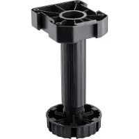 Sotech 40 stuks meubelpoot zwart, hoogte: 185 mm, verstelbaar, belastbaarheid: 500 kg per stelvoet