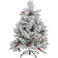 Beliani MASALA - Kerstboom - Wit - 120 cm - Synthetisch materiaal