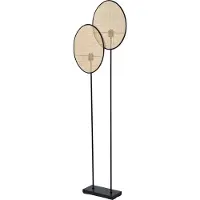 Osram Vloerlamp Decor Rattan Dandelion, crème / amber, Woon-/ Eetkamer, Hout, Mediterraan, vloerlamp