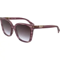 Longchamp Zonnebril LO772S N 55/17/140 Gestreept paars Acetaat VROUW LO772S N