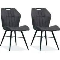 MX Sofa Eetkamerstoel Scala luxor kleur: Antraciet (set van 2 stoelen)