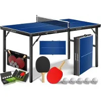 Kesser Mini Tafeltennistafel 153×76,5 cm – Inklapbaar – Incl. Batjes, Ballen & Net – Pingpongtafel