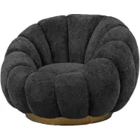 Ptmd - Fauteuil Daisy - Grijs - 90x94x64cm