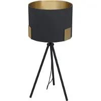 Eglo Schemerlamp Tortola 1 Ø 26cm - zwart met goud