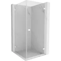 Mexen Lunar-B draaideur douchecabine rechts 100 x 100 , transparant, wit - 832-100-100-20-00-P