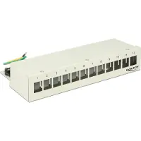 DeLOCK Desktop Patch Panel voor 12 Keystone modules / grijs