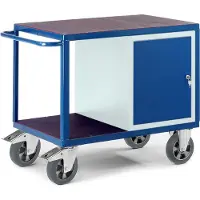 ROLLCART Werkplaatswagen voor zware belasting met stalen kast, 1000 x 700 mm, draagvermogen 1000 kg