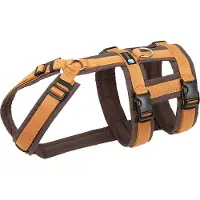 AnnyX hondentuig Safety FUN veiligheidstuig anti-ontsnapping maat M BRUIN-BARNSTEEN geschikt voor borstomtrek 62 tot 74cm- taille omtrek 56 tot 66cm.
