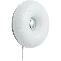 LINDBY LED-wandlamp Fjora, dimbaar, wit / opaal, Woon-/ Eetkamer, Glas, Design, LED wandlamp