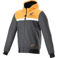 Alpinestars Honda Chrome Street Hoodie Zwart Gemêleerd Oranje Maat S