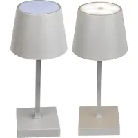 Out of the blue USB tafellamp LED dimbaar grijs 26 cm van kunststof - Tafellampen
