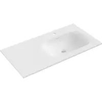 Mexen Vela ingebouwde wastafel rechts 91 x 46,5 cm, wit mat - 25239001P