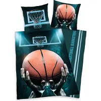 Herding Beddengoed voor tienerkamer Basketbal met basketbalring (2-delig)