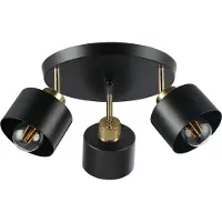 MasterLed Zwarte Plafundelamp 3x E27 Hanglamp Wandlamp