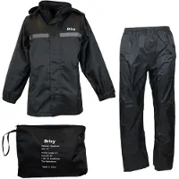 Brixy Regenpak - Dames & Heren - Maat XXL - Waterdicht & Ademend - Reflecterend - Zwart