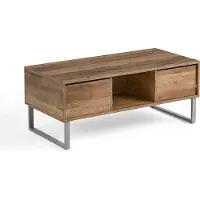 Niceey Salontafel met Lade - Koffietafel - Bijzettafel - Opbergruimte - 104 x 49.5 x 39.5 cm - Hout