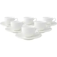 Villeroy & Boch Espressotassen mit Untertassen New Cottage Basic 50 ml Set van 6