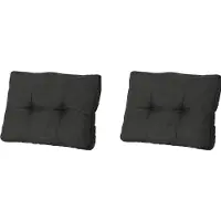 Madison florance rugkussen rib black ca. 43x73 cm set van 2