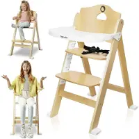 Lionelo Floris - Kinderstoel - berkenhout - 4-traps verstelling - tot 40kg