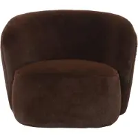 Ptmd - Fauteuil Aphrodite - Bruin - 88x87x70cm