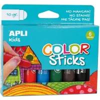 APLI plakkaatverf Color sticks, blister met 6 stuks