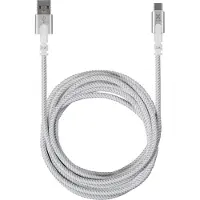Xtorm USB naar USB-C Kabel - 3 Meter - Extra stevige USB Kabels - Lange Oplaadkabel - Snellader - Oplaadkabel geschikt voor Samsung/Android - Wit