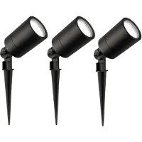 LEDVION - 3X LED Prikspots - 6500K - Zwart - 3W - IP65