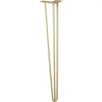 WAGNER System Hairpin Tafelpoot - Goud Mat - Staal - 71 cm - Retro Stijl