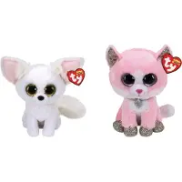 TY - Knuffel - Beanie Boo's - Phoenix Fox & Fiona Pink Cat
