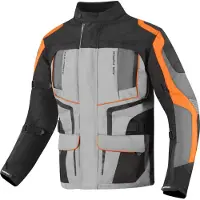 Berik Safari Zwart Grijs Oranje Waterdichte 3in1 Textiele Motorjas Maat 48